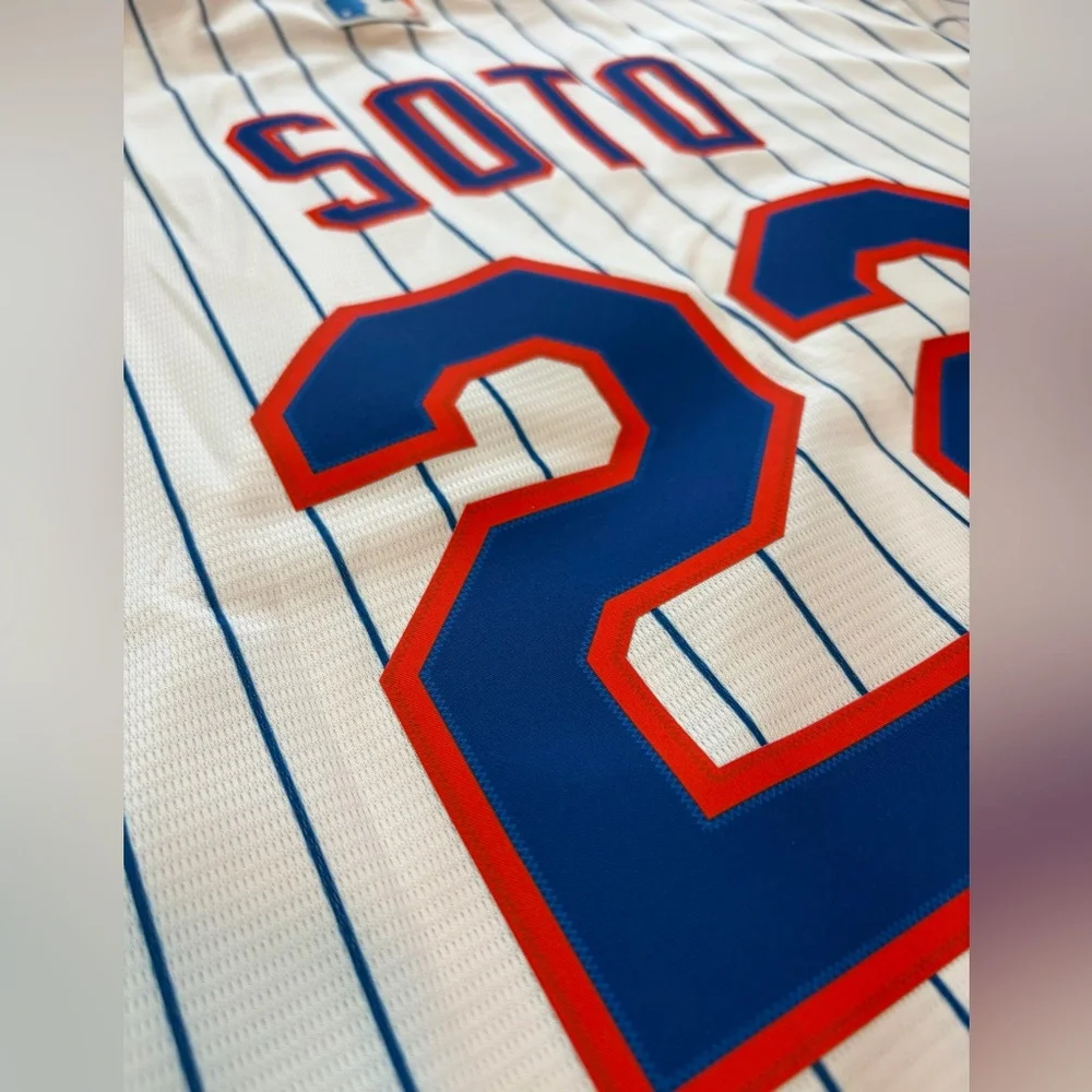 Nike Authentic New York Mets Juan Soto #22 Pinstripe MLB Jersey Mens Sz: XXL - Picture 7 of 8